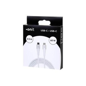 undefined, onit USB 3.0-Kabel 60 W, USB-C - USB-C, 0.5 m, Weiss