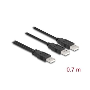 undefined, Delock USB 2.0-Y-Kabel Typ-A zu 2 x Typ-A 70 cm USB-A - USB-A 0.7 m