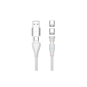 4smarts, 4smarts USB-Kabel C/A 540° Magnetkabel GravityCord 100W 1.8 m Weiss