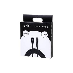 undefined, onit USB 3.0-Kabel 60 W, USB-C - USB-C, 0.5 m, Schwarz