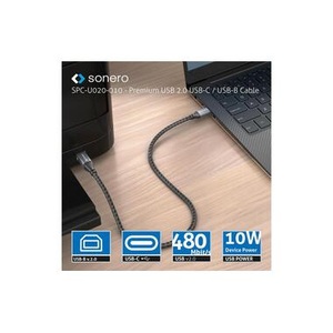 sonero, sonero USB 2.0-Kabel USB C - USB B 3 m