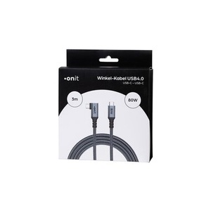 onit, onit USB-Kabel "Pro USB C - USB C 3 m, Abgewinkelt" 30 cm