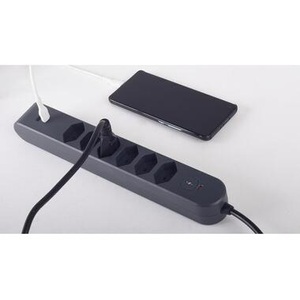 STEFFEN, Steffen Steckdosenleiste IQ 6 x T13 USB A C Anthrazit 3 m Kabel