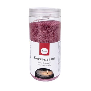 Rayher, Kerzensand mit 2 Dochte, orchidee, 250g, 