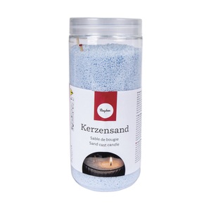 Rayher, Kerzensand mit 2 Dochte, hellblau, 250g, 