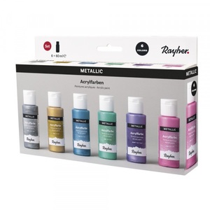 undefined, Acrylfarben Set Metallic 6er Set, Acrylfarben Set Metallic 6er Set