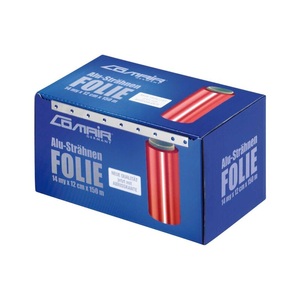 Comair, Comair Alufolie 14&micro; rot 12cmx150m Rolle, Comair Alusträhnenfolie 14 my 12cm x 150m rot