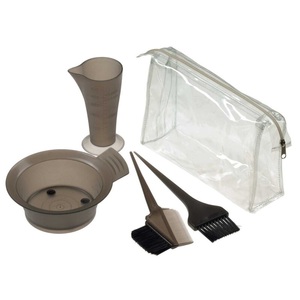 Comair, Comair F&auml;rbe-Zubeh&ouml;r-Set 5-tlg transp.sz, Comair Färbezubehör Set schwarz transparent