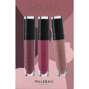 undefined, Nouba Millebaci Travel Set N.2, Nouba Millebaci Dauerhafter, Flüssiger Lippenstift Travel Set 3 für 2
