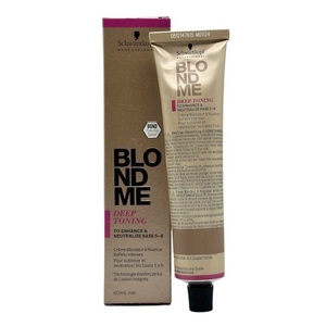 Schwarzkopf, Blondme - Deep Toning Deep Chestnut, Schwarzkopf BLONDME Bond Aufrechterhaltende Haarfarbe für Blondinen - Tonen, ...