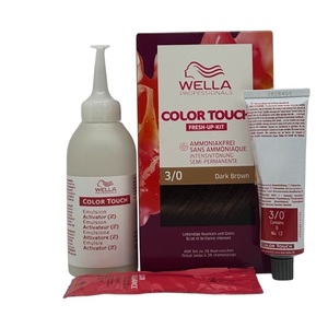 Wella, CT - Fresh Up Kit Pure Naturals 3/0 Dark Brown, Wella Professionals Color Touch Fresh-Up Kits 3/0 Dark Brown 130ml