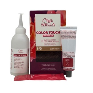 Wella, CT - Fresh Up Kit Pure Naturals 5/0 Light Brown, Wella Professionals Color Touch Fresh-Up Kits 5/0 Light Brown 130ml