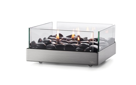 PHILIPPI, PHILIPPI Feuerstelle »Philippi Fireplace Tischkamin, quadratisch«, Philippi - FIREPLACE Tischkamin 23x23x10 cm, One Size, Mediumgrau