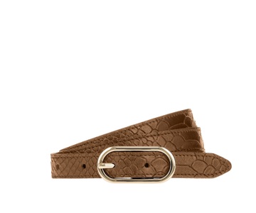 Tamaris Ledergürtel 2 cm breit, Doppelschliesse, gemustert