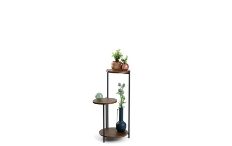 SCHOU, Schou Pflanzenständer Ø 30 cm, Schwarz/Braun, 