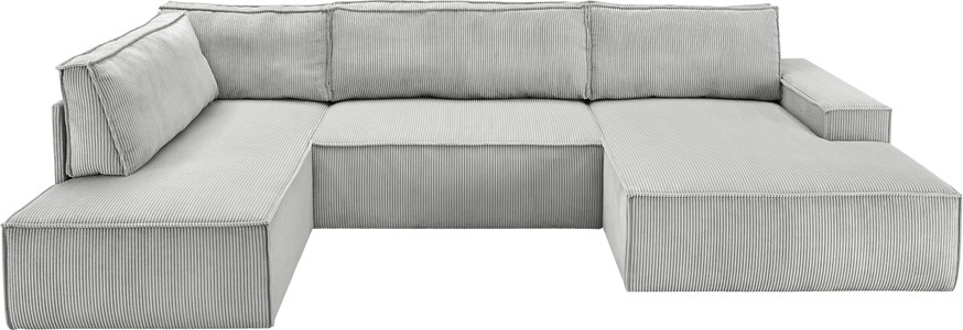 PREMIUM COLLECTION BY HOME AFFAIRE, Premium collection by Home affaire Wohnlandschaft »SHERWOOD«, mit Bett-Funktion (Liegefläche 194x139 cm), Bettkasten, mit 4 losen Rückenkissen, hochwertiger Cord-Bezug, Home affaire Wohnlandschaft »SHERWOOD XXL 329 cm, U-Form, Schlafsofa,«, Schlaffunktion m. Bettkasten (194x139 cm), Cord, Vintage, Samtvelours