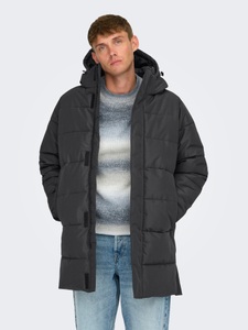 ONLY & SONS Steppjacke »ONSCARL LIFE LONG QUILTED COAT NOOS OTW«, mit Kapuze