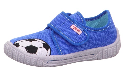 Superfit, Superfit Klett-Hausschuhe BILL FUßBALL in blau in Gr. 31, Superfit Goal-31 31
