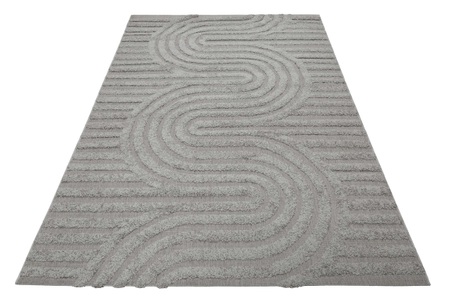 Esprit, Esprit Outdoorteppich »Miles«, rechteckig, Esprit Outdoorteppich »Miles«, rechteckig, 2 mm Höhe, Hoch-Tief-Effekt, grafisches Design, uni, modern, robust, Terrasse