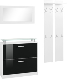 borchardt Möbel, borchardt Möbel Garderoben-Set »Finn«, (Set, 3 St.), mit Glasablage, borchardt Möbel Garderoben-Set »Finn«, (Set, 3 St.), mit Glasablage