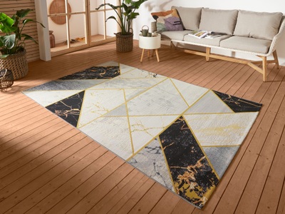 Hanse Home, HANSE Home Outdoorteppich »Noble«, rechteckig, 3 mm Höhe, strapazierfähig, robust, pflegeleicht, fussbodenheizungsgeeignet, HANSE Home Outdoorteppich »Noble«, rechteckig, 3 mm Höhe, In-& Outdoor, Teppich, Wetterfest, Balkon, Garten, Wohnzimmer, Gold