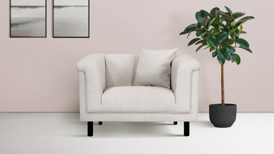 INOSIGN Sessel »AGNIA B/T/H: 100/85/71 cm«, incl. Zierkissen, auch in Cord und Bouclé