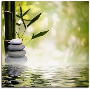 Artland, Artland Wandbild »Asiatische Spa Steine«, Artland Wandbild »Asiatische Spa Steine«, Spa, (1 St.), als Alubild, Outdoorbild, Leinwandbild, Poster, Wandaufkleber