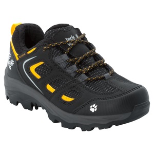 Jack Wolfskin, Jack Wolfskin Wasserdichte Kinder Wanderschuhe Vojo Texapore Low Kids 28 schwarz black / burly yellow, Jack Wolfskin Wasserdichte Wanderschuhe Kinder Vojo Texapore Low Kids 28 black / burly yellow Black / Burly Yellow