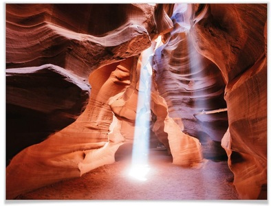 Wall-Art, Wall-Art Poster »Sonnenstrahlen Canyon«, Landschaften, (1 St.), Poster, Wandbild, Bild, Wandposter, Wall-Art Poster »Sonnenstrahlen Canyon«, Landschaften, (1 St.), Poster ohne Bilderrahmen