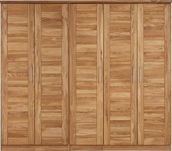 PREMIUM COLLECTION BY HOME AFFAIRE, Premium collection by Home affaire Drehtürenschrank »Tommy«, aus massiver Wildeiche, in unterschiedlichen Schrankbreiten erhältlich, Home affaire Drehtürenschrank »Tommy«, aus massiver Wildeiche, in unterschiedlichen Schrankbreiten erhältlich