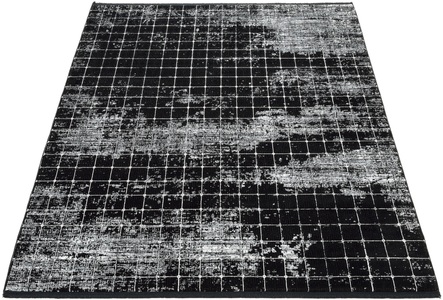 WK WOHNEN Teppich »BLACKLINE QUADRO«, rechteckig, 8 mm Höhe, fein eingefasst, sowie speziell veredelt, besonders flache Struktur