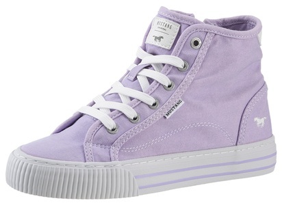 MUSTANG SHOES, Mustang Shoes Schnürboots »High-Top-Sneaker, Freizeitschuh,«, Plateau, High Top-Sneaker, Freizeitschuh mit Innenreissverschluss, 