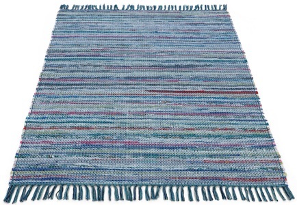 carpetfine Teppich »Kelim Chindi«, rechteckig, 6 mm Höhe, Flachgewebe Wendeteppich mit Fransen, Wohnzimmer