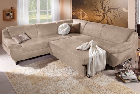 HOME AFFAIRE, Home affaire Ecksofa »Yesterday«, gleichschenklig, wahlweise mit Bettfunktion, Home affaire Ecksofa »Yesterday zeitlos und komfortabel, gemütliche Armlehnen L-Form« gleichschenklig, wahlweise mit Bettfunktion