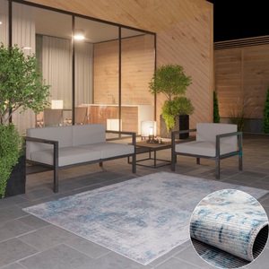 HOME AFFAIRE, Myflair Möbel & Accessoires Teppich »Kollektion Avery«, rechteckig, 2 mm Höhe, Flachgewebe, waschbar bis 30 Grad, besonders weich durch Microfaser, ideal im Wohnzimmer, Schlafzimmer, Esszimmer & Küche, Indoor & Outdoor geeignet, Home affaire Teppich »Mülenen«, rechteckig, 10 mm Höhe, Kurzflor, modernes Design, waschbar, In- und Outdoor geeignet