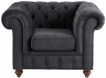 PREMIUM COLLECTION BY HOME AFFAIRE, Premium collection by Home affaire Sessel »Chesterfield«, mit Knopfheftung, auch in Leder, Home affaire Sessel »Chesterfield B/T/H: 105/69/74 cm«, mit hochwertiger Knopfheftung, auch in Leder