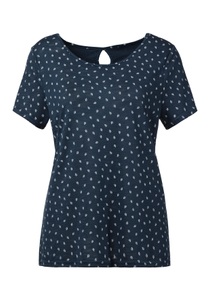 Lascana, LASCANA T-Shirt, LASCANA T-Shirt, (2er-Pack), mit süssem Blätter-Druck und Cut-Out im Nacken