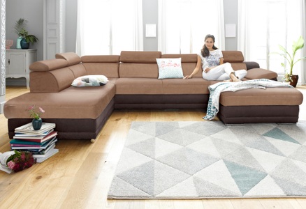 RAUM.ID, RAUM.ID Wohnlandschaft, sit&more Wohnlandschaft »Xenia U-Form«, wahlweise mit Bettfunktion