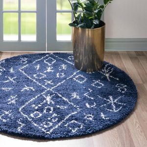 Myflair Möbel & Accessoires Hochflor-Teppich »Temara Shag«, rund, 51 mm Höhe, gewebt, Scandi Design, ideal im Wohnzimmer & Schlafzimmer