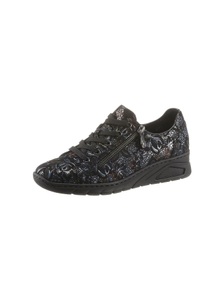 Rieker, Rieker Schnürschuh, Rieker Wedgesneaker, mit floralem Druck, Freizeitschuh, Halbschuh, Schnürschuh