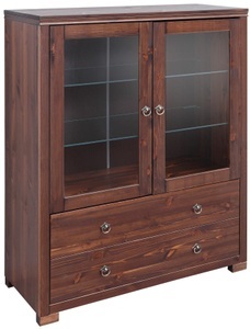 HOME AFFAIRE, Home affaire Highboard »Gotland«, Breite 101 cm, Home affaire Highboard »Gotland«, Vitrine, Breite 101 cm, Türen mit Glaseinsätzen, aus massiver Kiefer