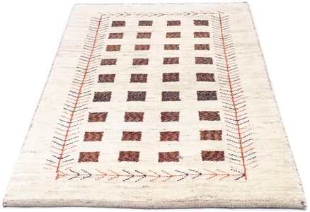 MorgenLand, morgenland Wollteppich »Gabbeh Teppich handgeknüpft beige«, rechteckig, 15 mm Höhe, handgeknüpft, 