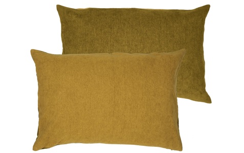 Södahl, Södahl Washed Kissen, Södahl - Zierkissen WASHED CHENILLE - senfgelb - Baumwolle/Viskose/ - 40/60 cm