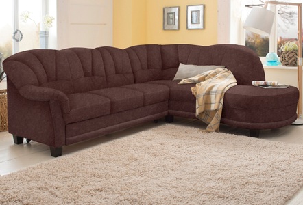 HOME AFFAIRE, Home affaire Ecksofa »Camelita«, wahlweise mit Bettfunktion, Home affaire Ecksofa »Camelita, Landhaus Sofa, 2 Varianten: Recamiere- oder Ottomane, L-Form« wahlweise mit Bettfunktion