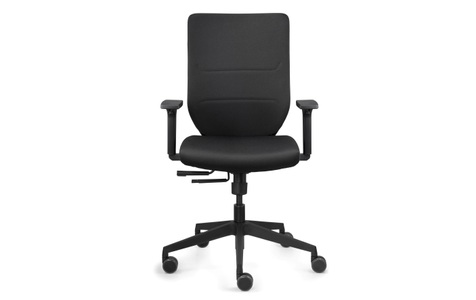 TrendOffice, TrendOffice Bürodrehstuhl TO-SYNC mit Armlehnen und Unirollen Polster-Rückenlehne, TrendOffice Bürostuhl TO-SYNC, mit Armlehnen und Unirollen, schwarz, Polster-Rückenlehne