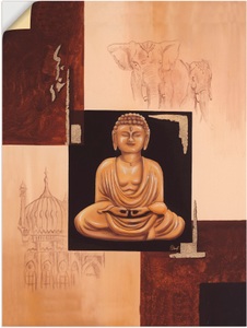 Artland, Artland Wandbild »Indisches Gefühl I«, Artland Wandfolie »Indisches Gefühl I«, Religion, (1 St.), selbstklebend