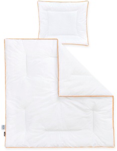 ZÖLLNER, Kindersteppbett + Kopfkissen, »Babytraum«, Zöllner, 4-Jahreszeiten, Füllung: Lite-Loft-Faser, Julius Zöllner Kindersteppbett + Kopfkissen »Babytraum«, (Spar-Set)
