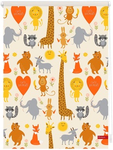 LICHTBLICK, Seitenzugrollo »Klemmfix Digital Cute Animals«, LICHTBLICK, verdunkelnd, ohne Bohren, freihängend, LICHTBLICK ORIGINAL Seitenzugrollo »Klemmfix Digital Cute Animals«, verdunkelnd, energiesparend, ohne Bohren, freihängend, bedruckt