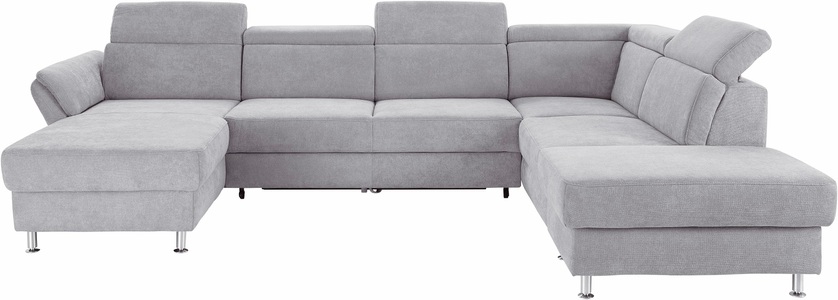 SIT&MORE, sit&more Wohnlandschaft, sit&more Wohnlandschaft »Avignon U-Form« wahlweise mit Bettfunktion und Stauraum, inklusive Kopfteilverstellung