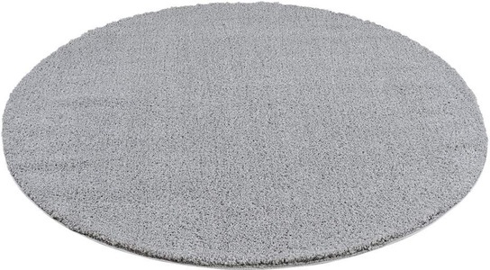 Carpet City, Carpet City Hochflor-Teppich »Plainy«, rund, 30 mm Höhe, Polyester, Langflor Uni Taupe, Wohnzimmer, Carpet City Hochflor-Teppich »Plainy«, rund, 30 mm Höhe, Shaggy Polyester Teppich, besonders weich, Uni Farben